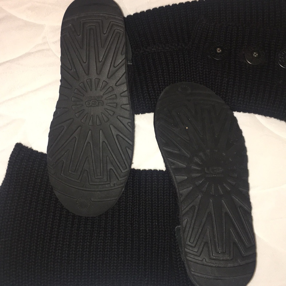 UGG Black Knit Winter Boots - Picture 2 of 4